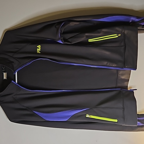 FILA Gray and Purple Womens Athletic Jacket - Picture 6 of 11